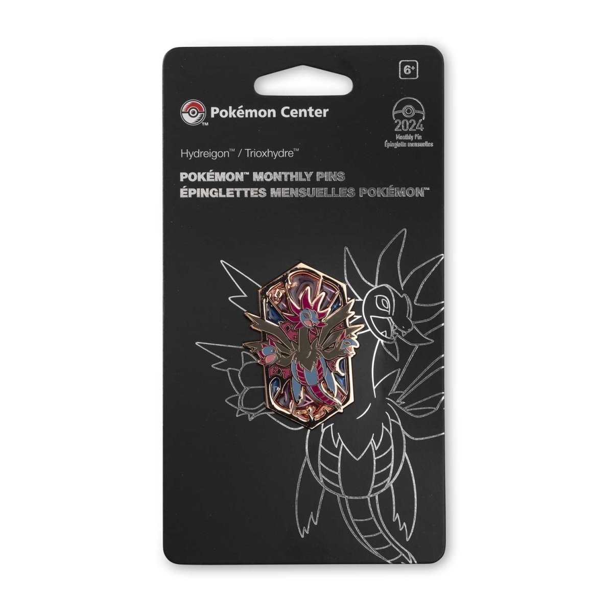 ✨ Hydreigon Pokémon Monthly Pins: Dragon Types Pin (7 of 12) Pokemon Center ✨