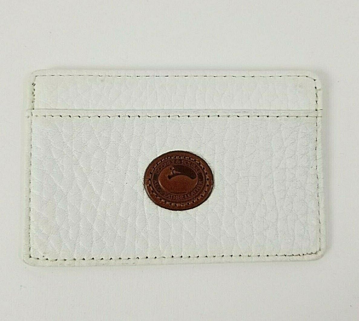 Dooney & Bourke White All Weather Leather Card Holder