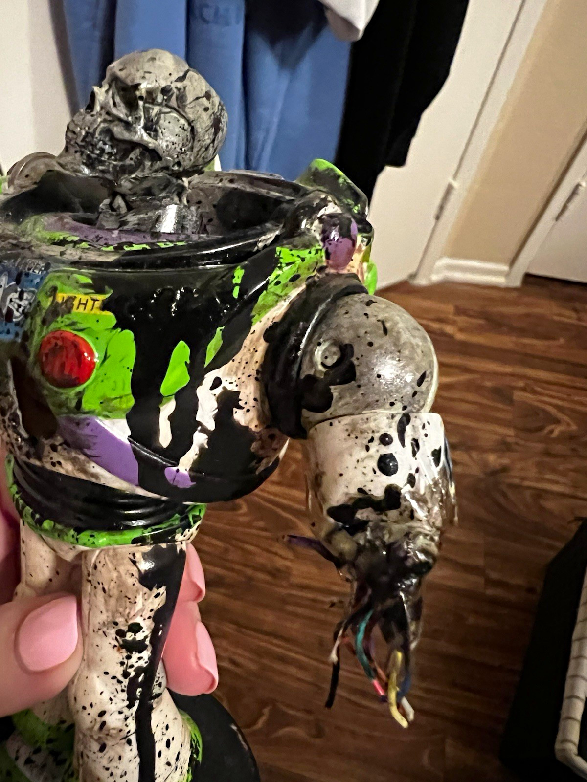 Custom Buzz Lightyear Horror Painted Figurine Halloween/decor ultra rare 