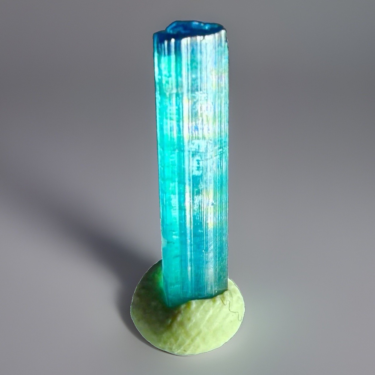 Rare Blue Cap Colorful Tourmaline Crystal Natural Raw Rough Specimen Cluster Gem