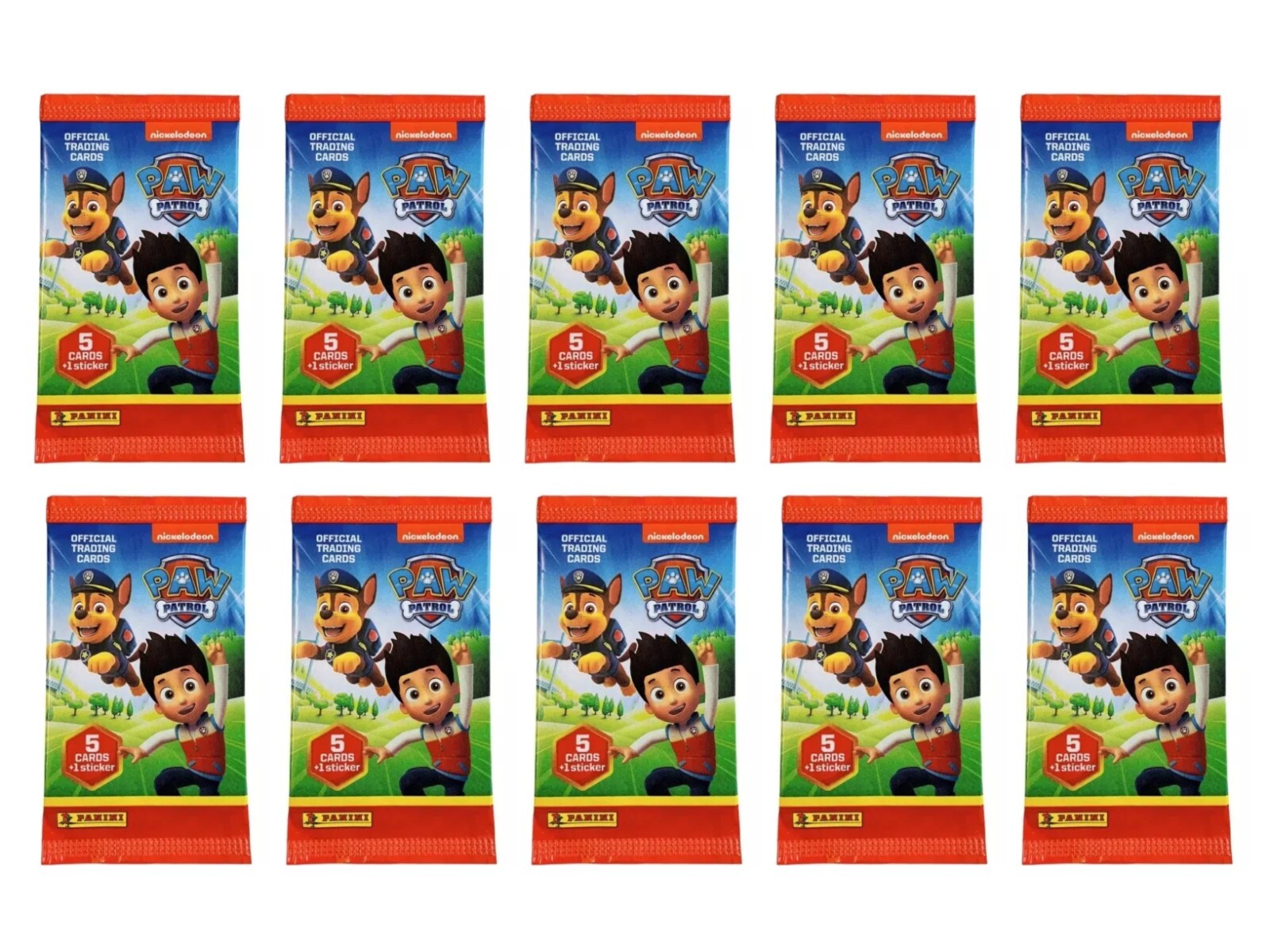Lot of (10) 2022 Panini Paw Patrol Factory Sealed Booster Packs