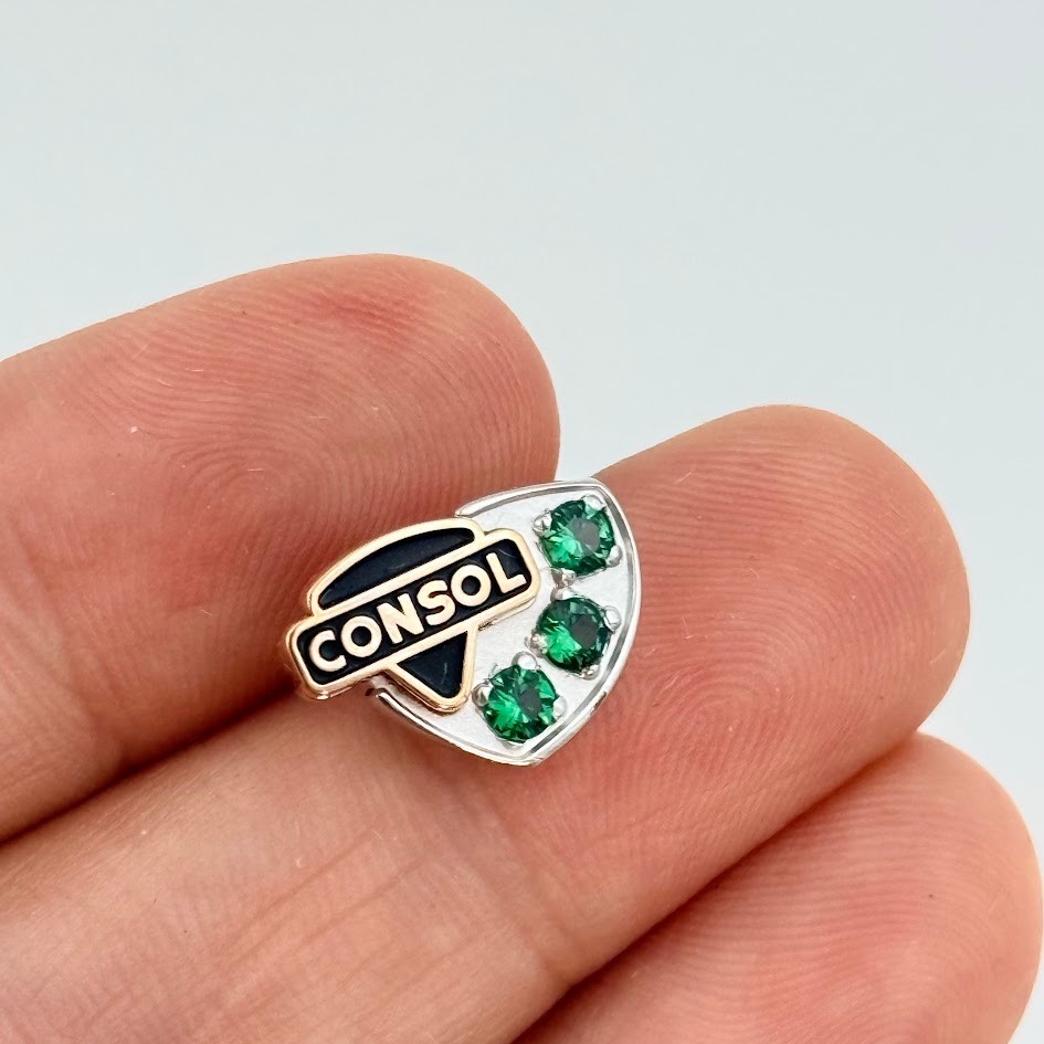 Consol Energy 10K Gold Employee Service Award Pin Green Stones Coal Mining 1.6g Consol Energy 10K Gold Employee Service Award Pin Green Stones Coal Mining 1.6g