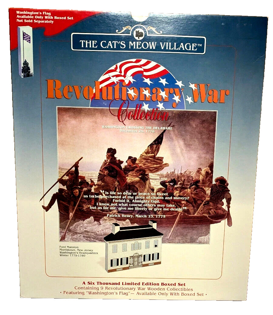 Cat\'s Meow Village Revolutionary War Collection VERY Limited Ed. 9 Pc Box Set