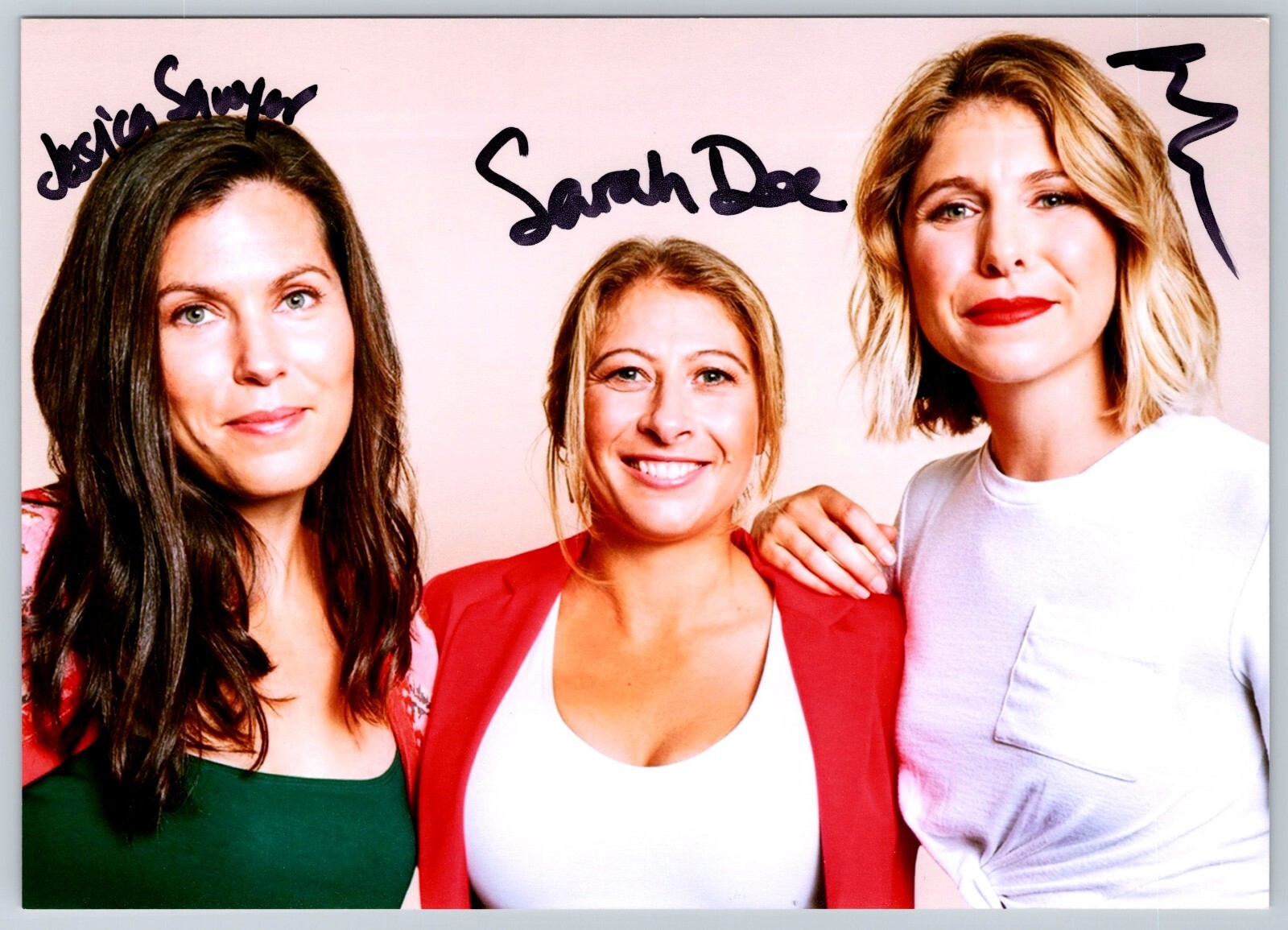 Liz & Sarah Deee, Jessica Sawyer Hand Signed 5x7 Photo- Co-CEOs Smarties Candies