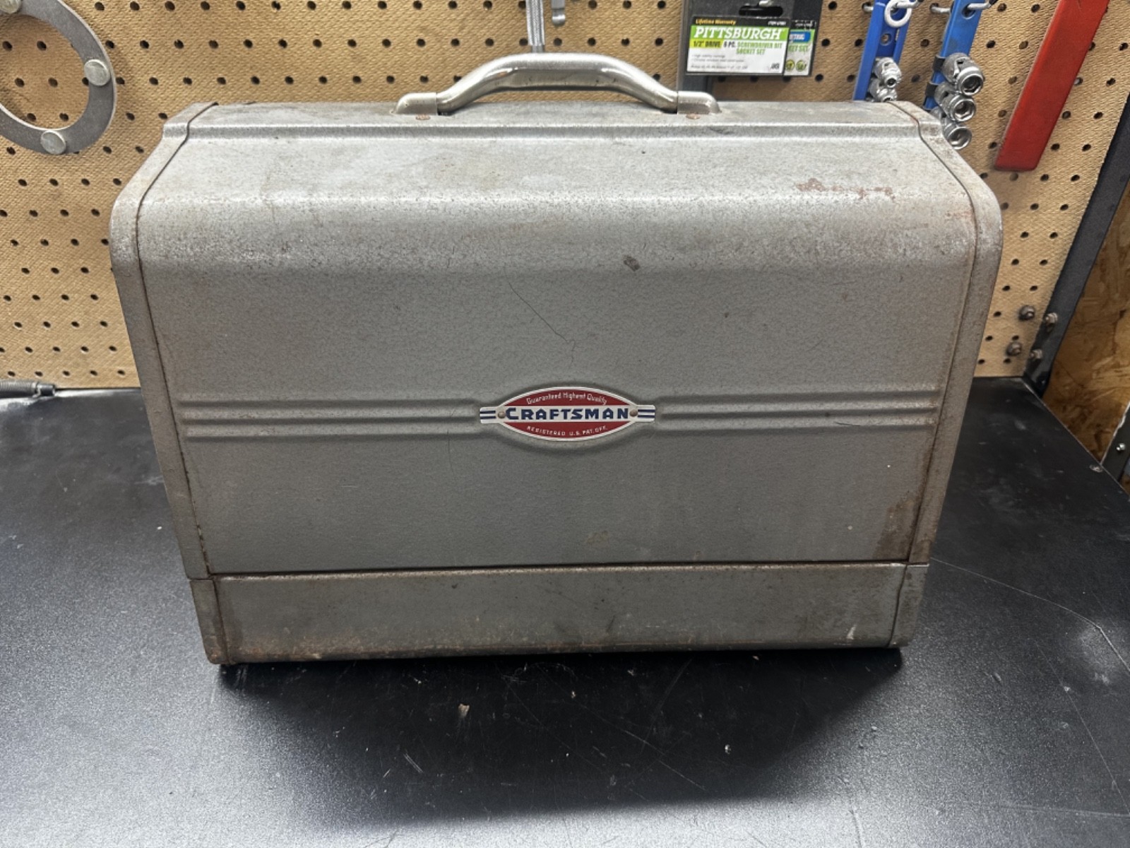 VERY NICE Antique Vintage Craftsman 207.25603 Electric Hand Saw w/ Case Document