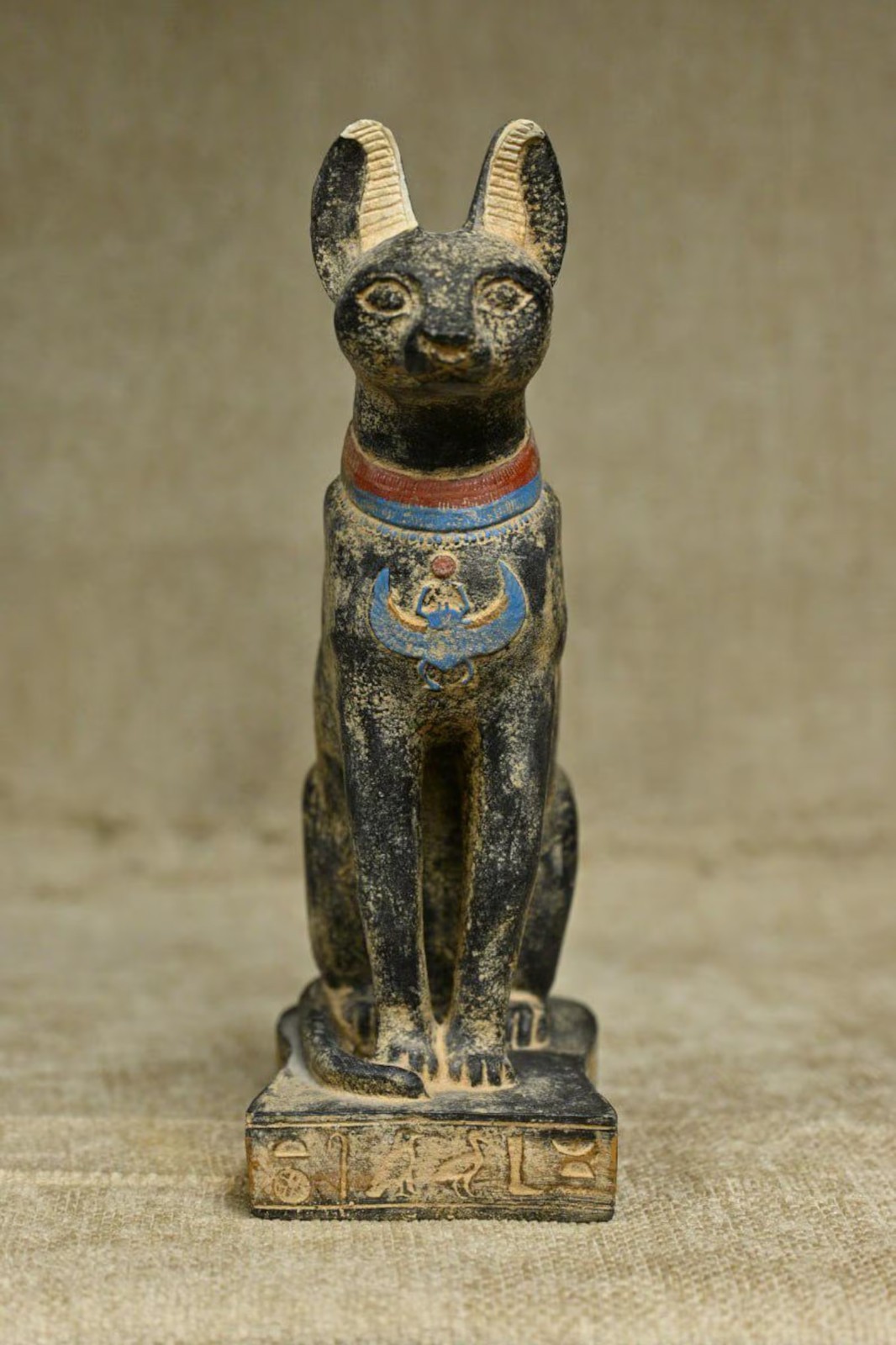 Rare Authentic Ancient Egyptian Antiquities Bastet Black Cat Statue Egyptian BC