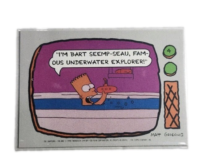 I\'m Bart Seemp-seau  1990 The Simpsons #4 MATT GROENING