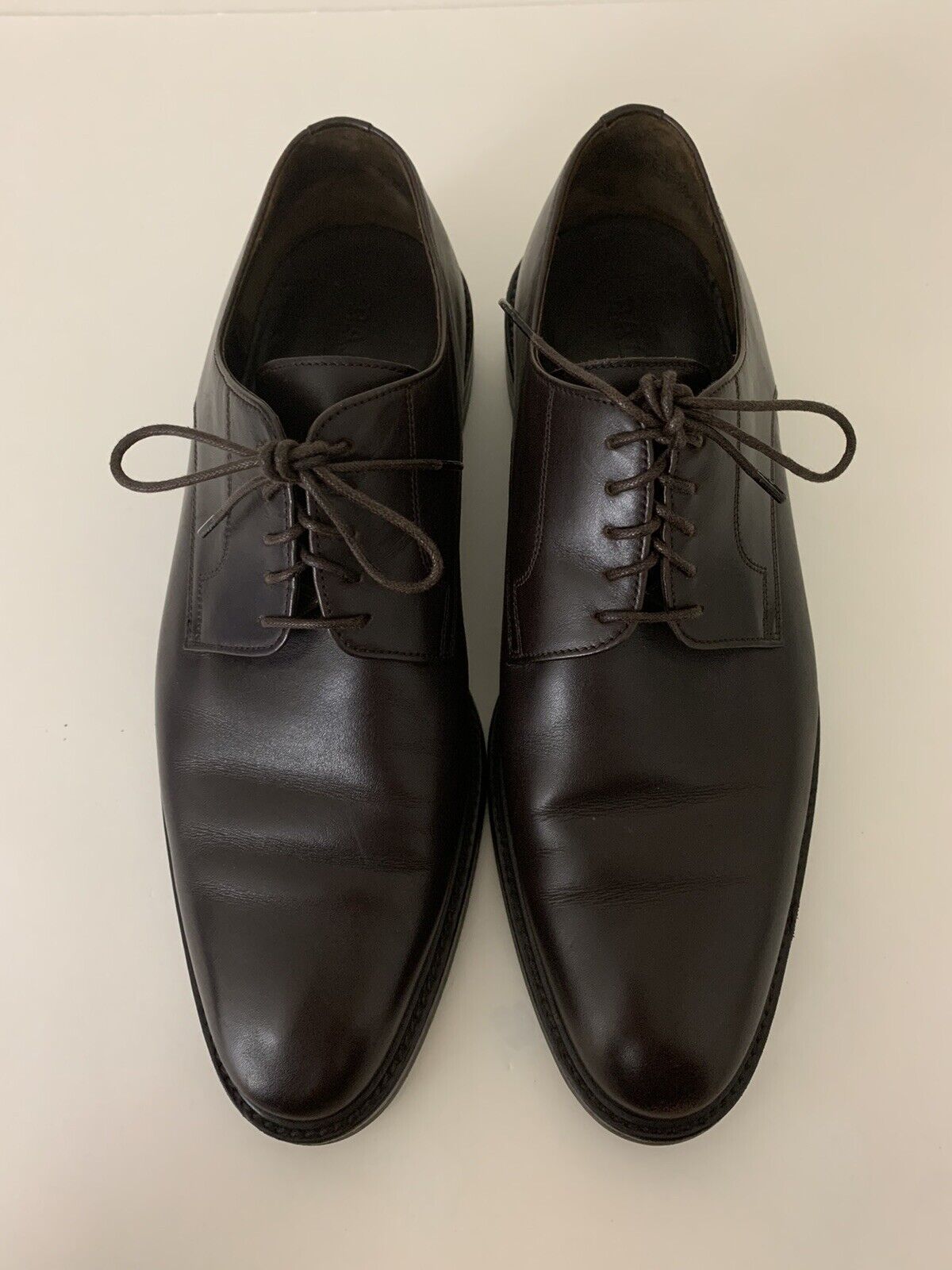 Bally Switzerland Z-Canol Dark Brown Leather Derby Shoe Mens Size US 9.5 EEE