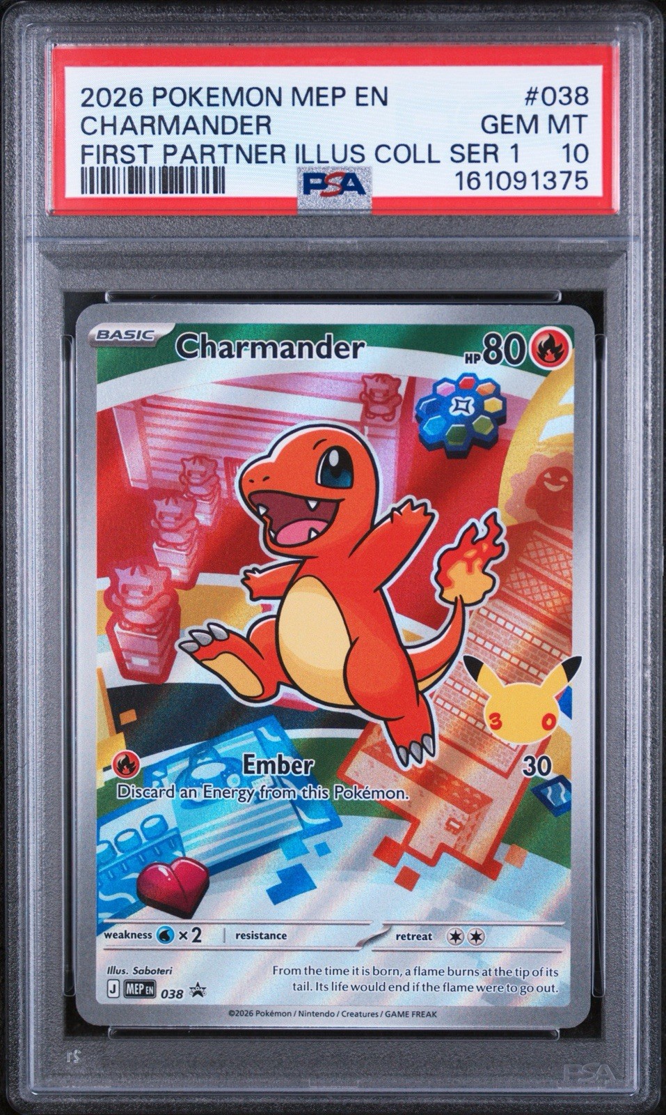 2026 Pokemon Charmander First Partner Collection Promo #038 PSA 10