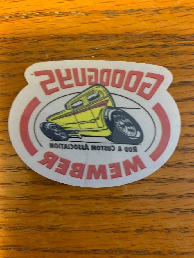 New style with clear back round GOODGUYS MEMBER SMALL - Sticker / Decal New style with clear back round GOODGUYS MEMBER SMALL - Sticker / Decal