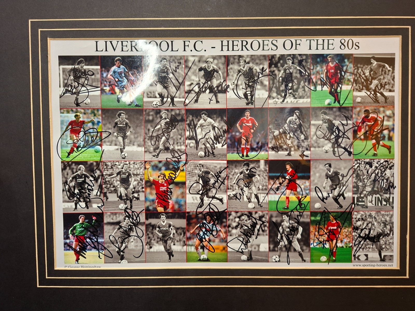 Limited edition 20 of 20 photographic montage Liverpool FC heroes of the 80s 