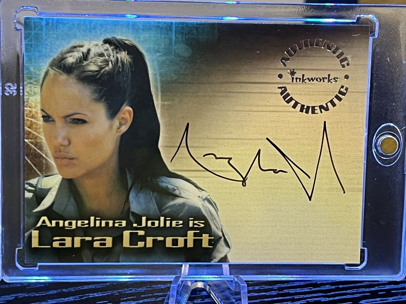 Angelina Jolie as Tomb Raider Laura Croft Auto 2003 Autograph Card