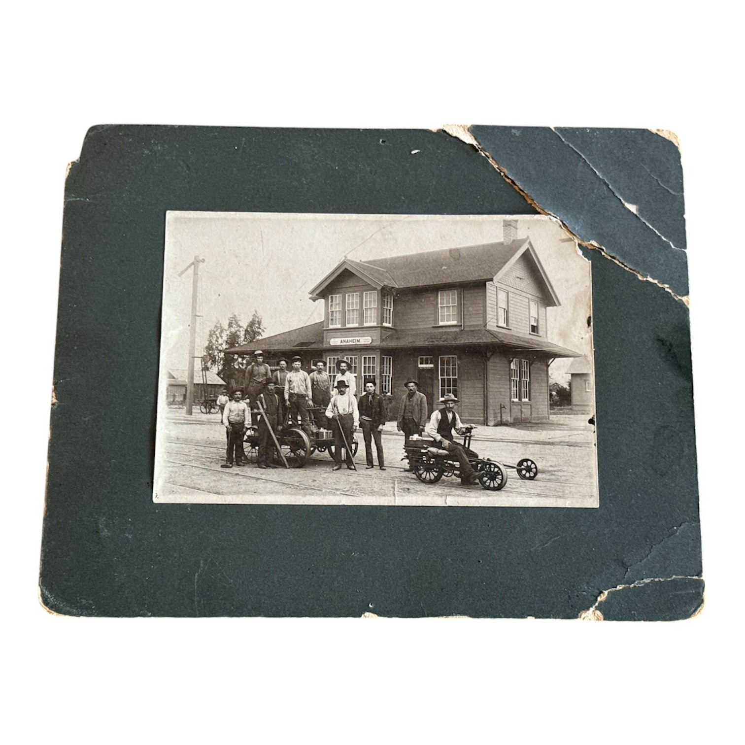 WOW c1910 Train Depot Railroad Station ANAHEIM California CA Orange County Photo