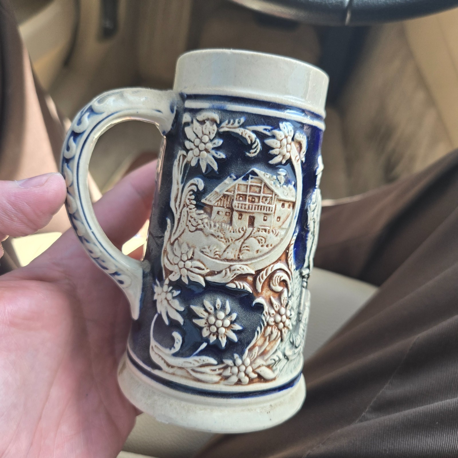 Antique German Marzi Remy Beer Stein Hunting Scene 5\