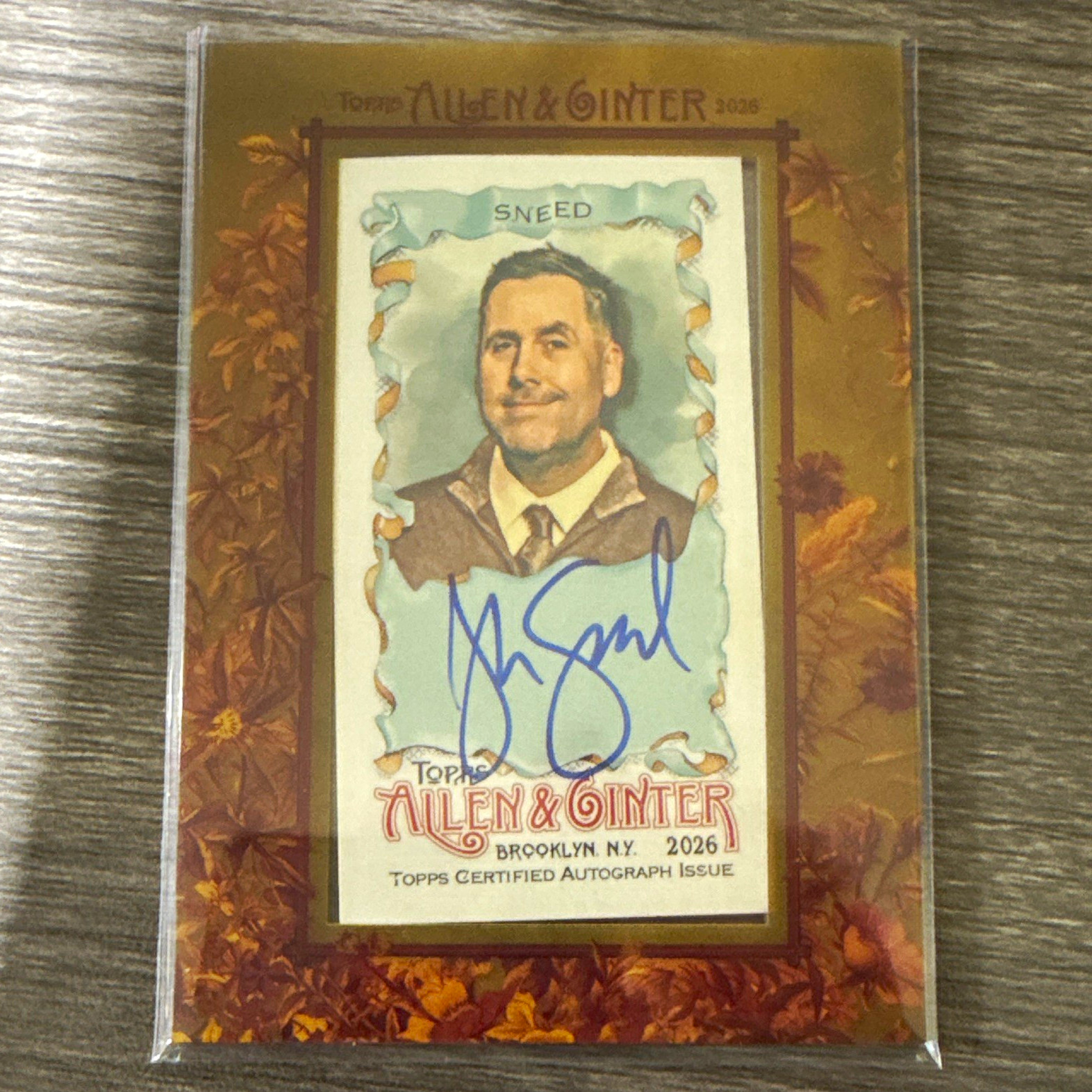 Topps 2026 Allen & Ginter Josh Sneed Hard Signed Autograph Card MA-SN comedian