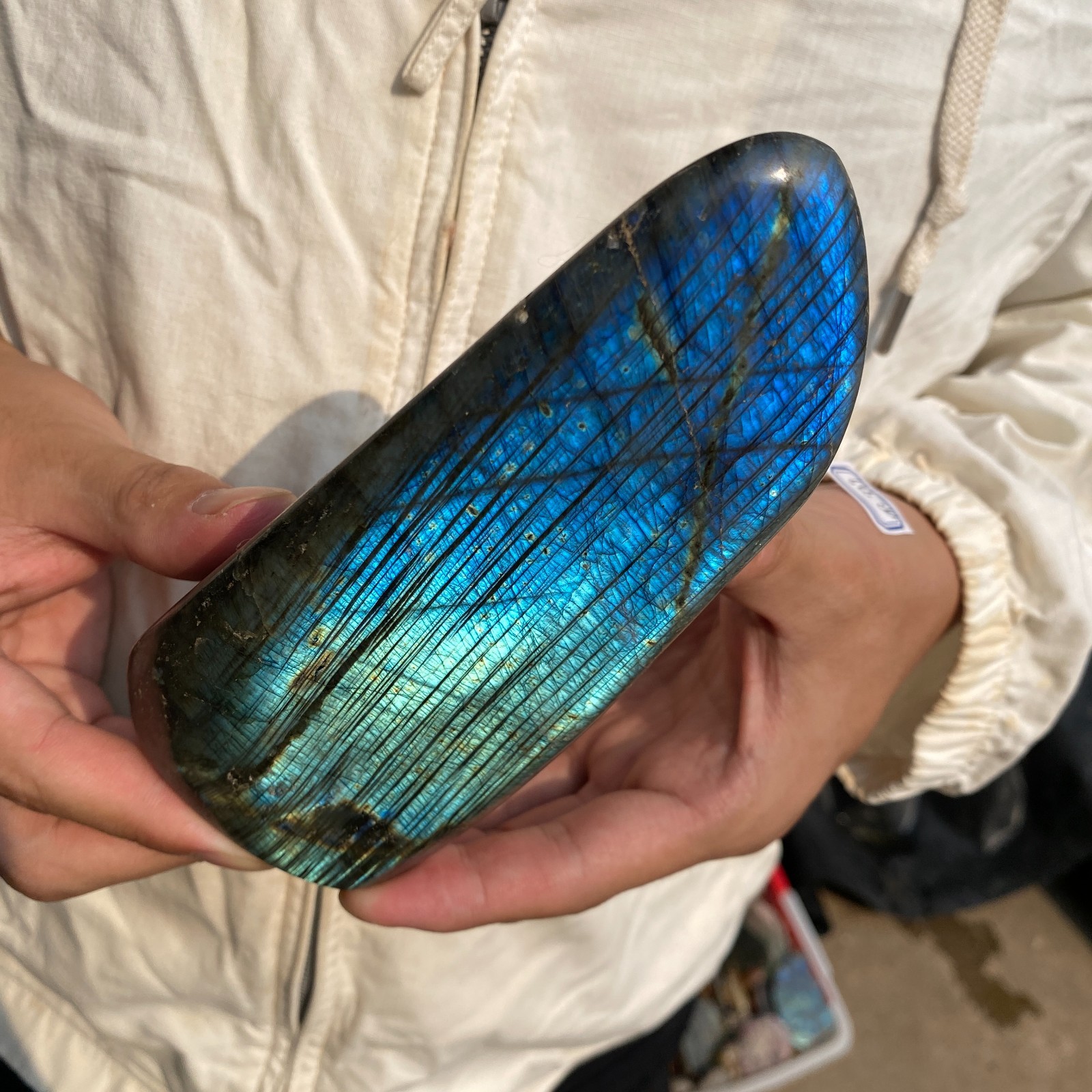 1.6lb Natural Gorgeous Labradorite Quartz Crystal Stone Specimen Healing