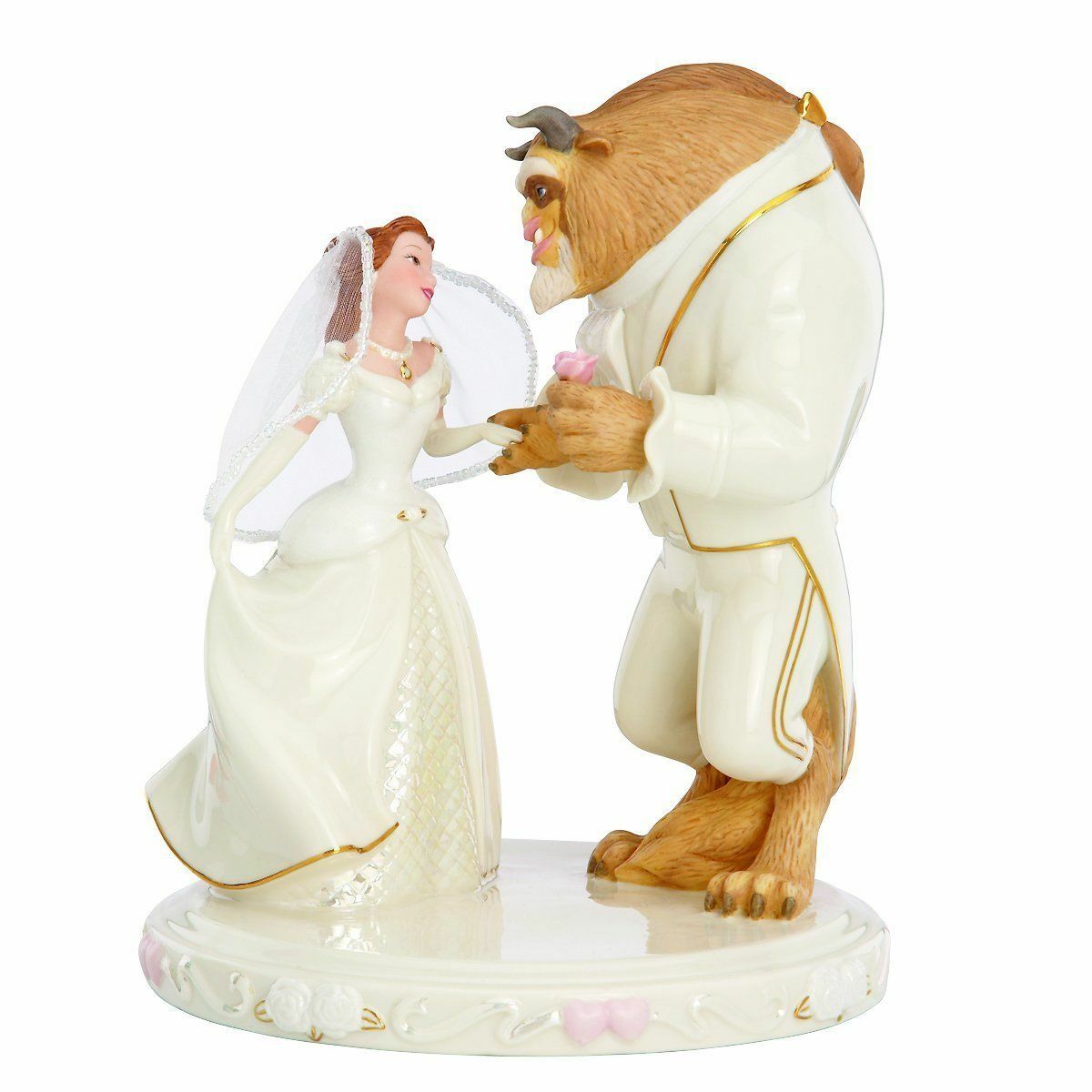Lenox Disney Belle's Wedding Dreams Figurine Cake Topper Beauty & The Beast  NEW