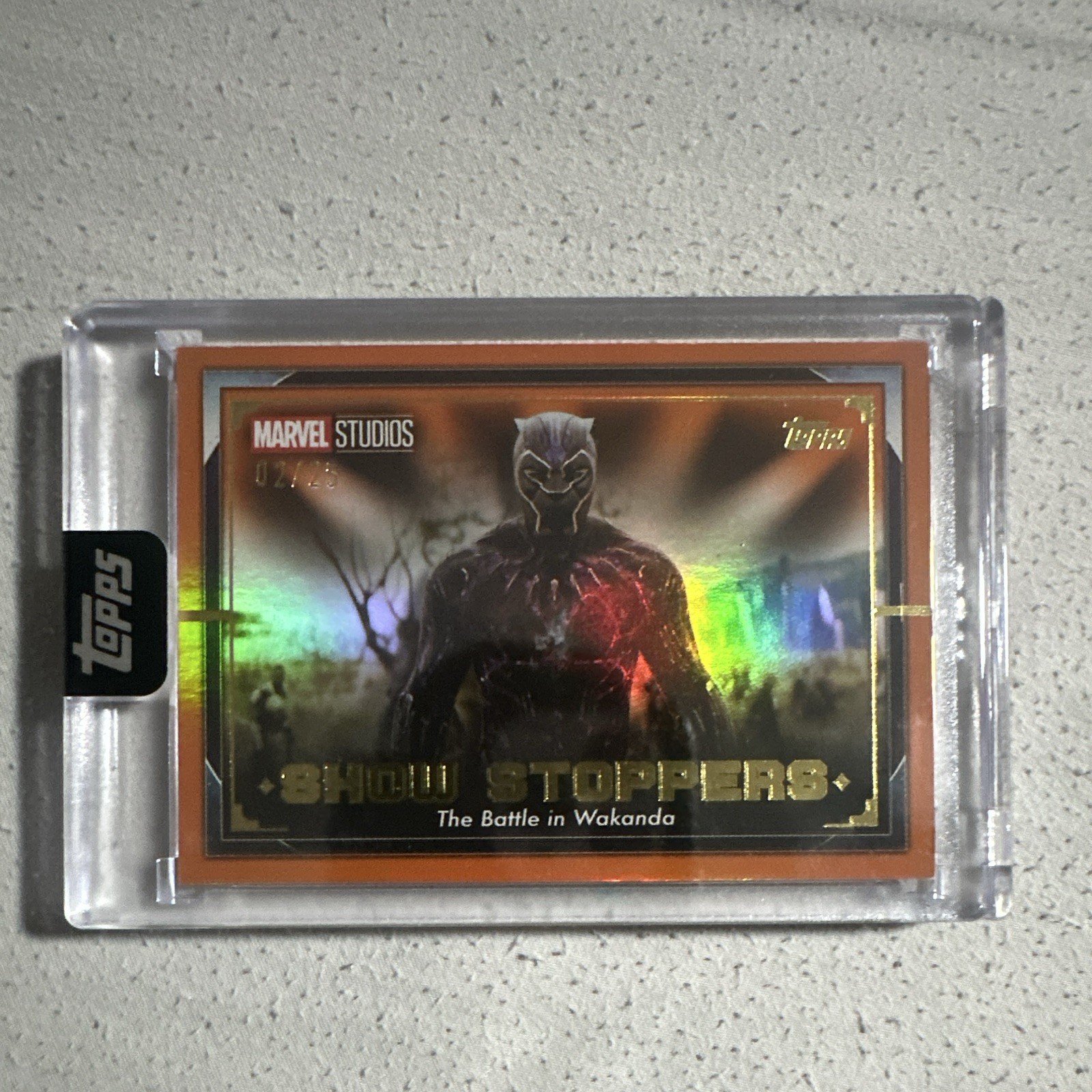 Topps 2025 Marvel Studios Infinity War Showstoppers ST-6 Battle in Wakanda 02/25