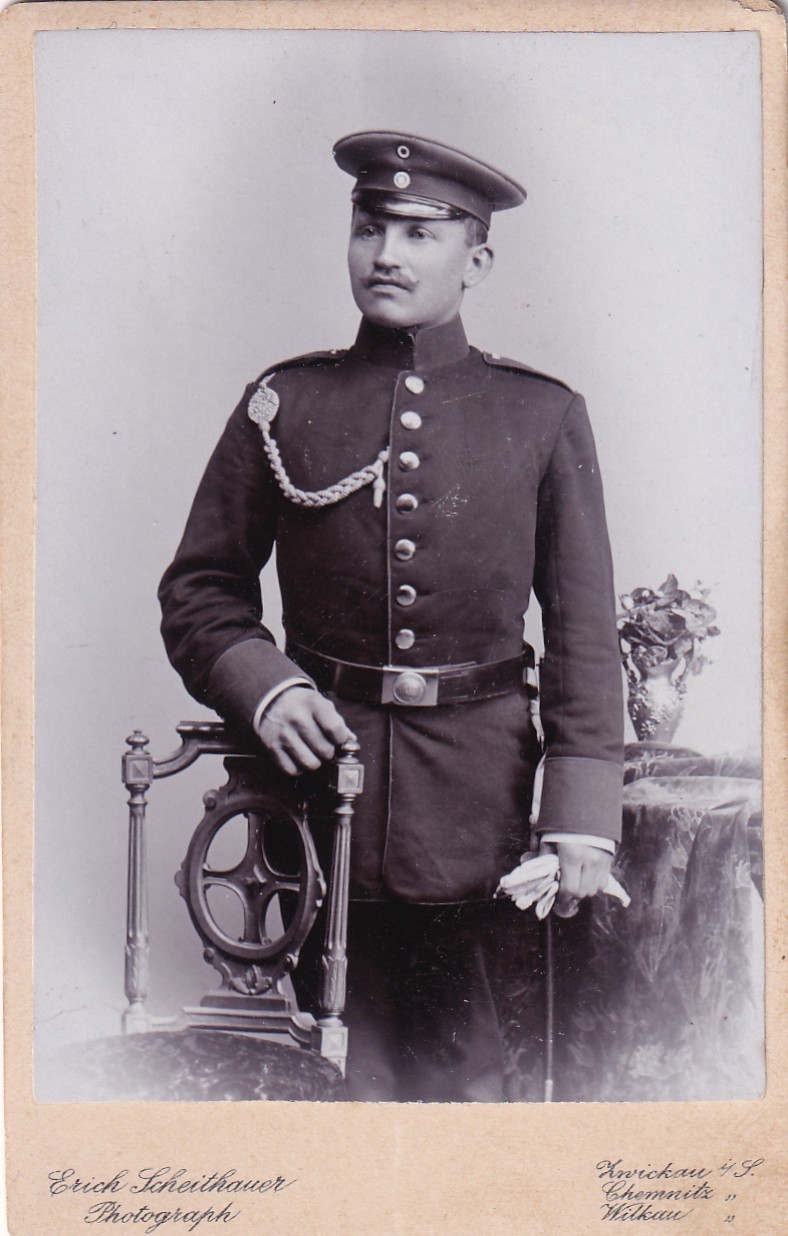 Original WWI CDV Photo GERMAN 181st INFANTRY REGIMENT c. 1900 CHEMNITZ 369