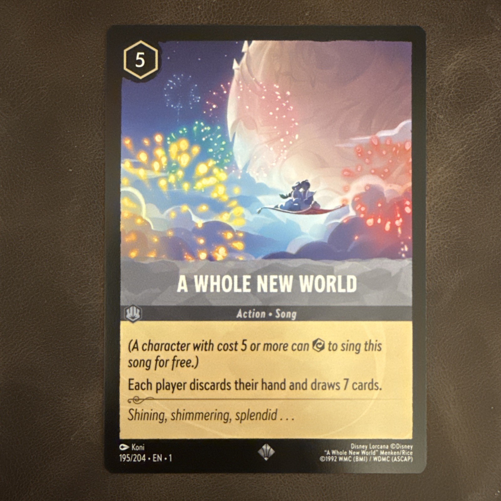 A Whole New World 195/204 EN1 - super rare The First Chapter Disney Lorcana   
