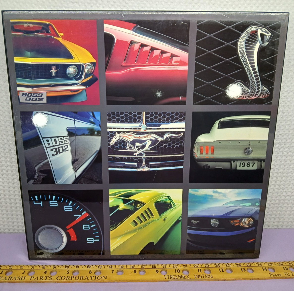 FORD SHELBY COBRA BOSS MACH 1 FASTBACK MUSTANG COLLAGE FRAMED PRINT WALL ART