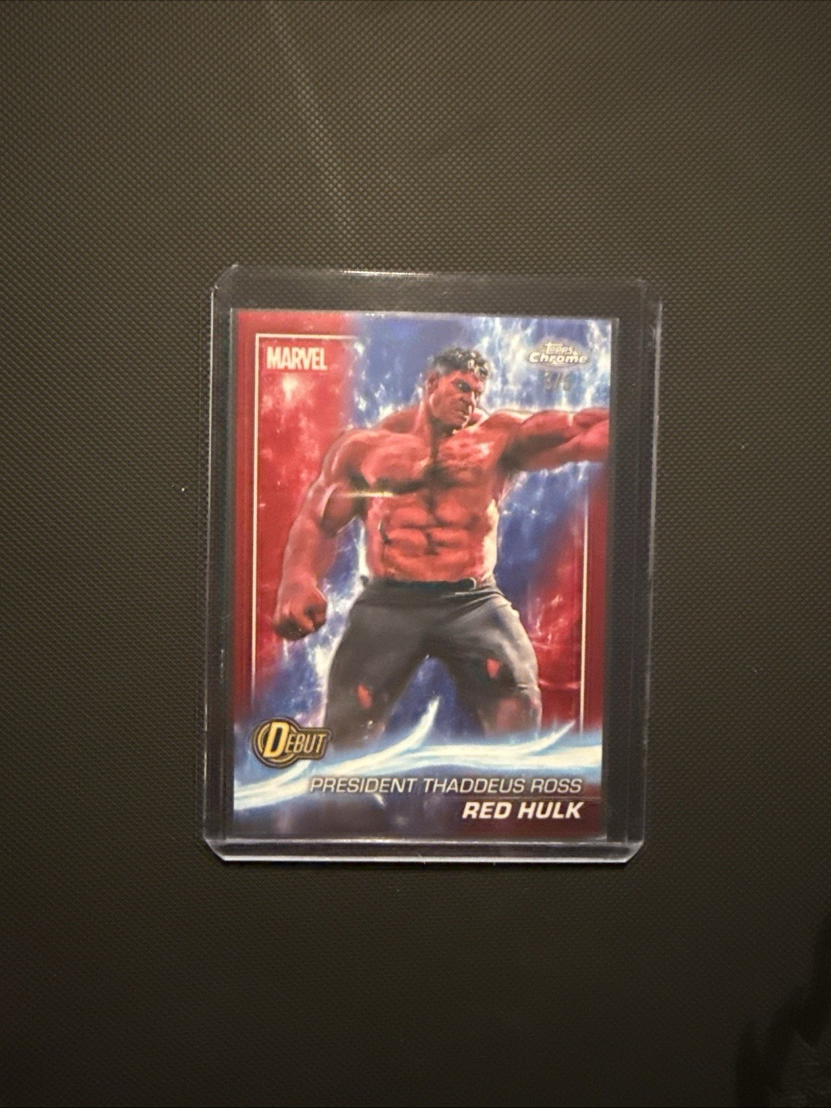 2025 Topps Marvel Studios #171 Red Hulk Debut /5 Red Color Match