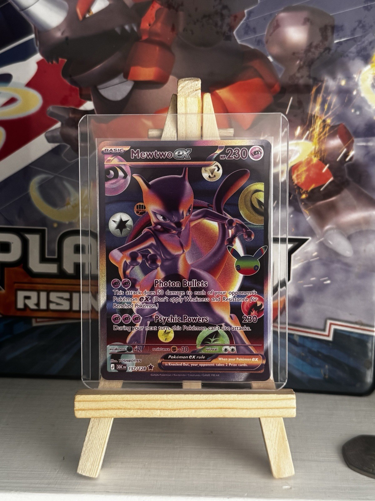 Pokemon 30th Anniversary Mewtwo ex FUR rare  157/128