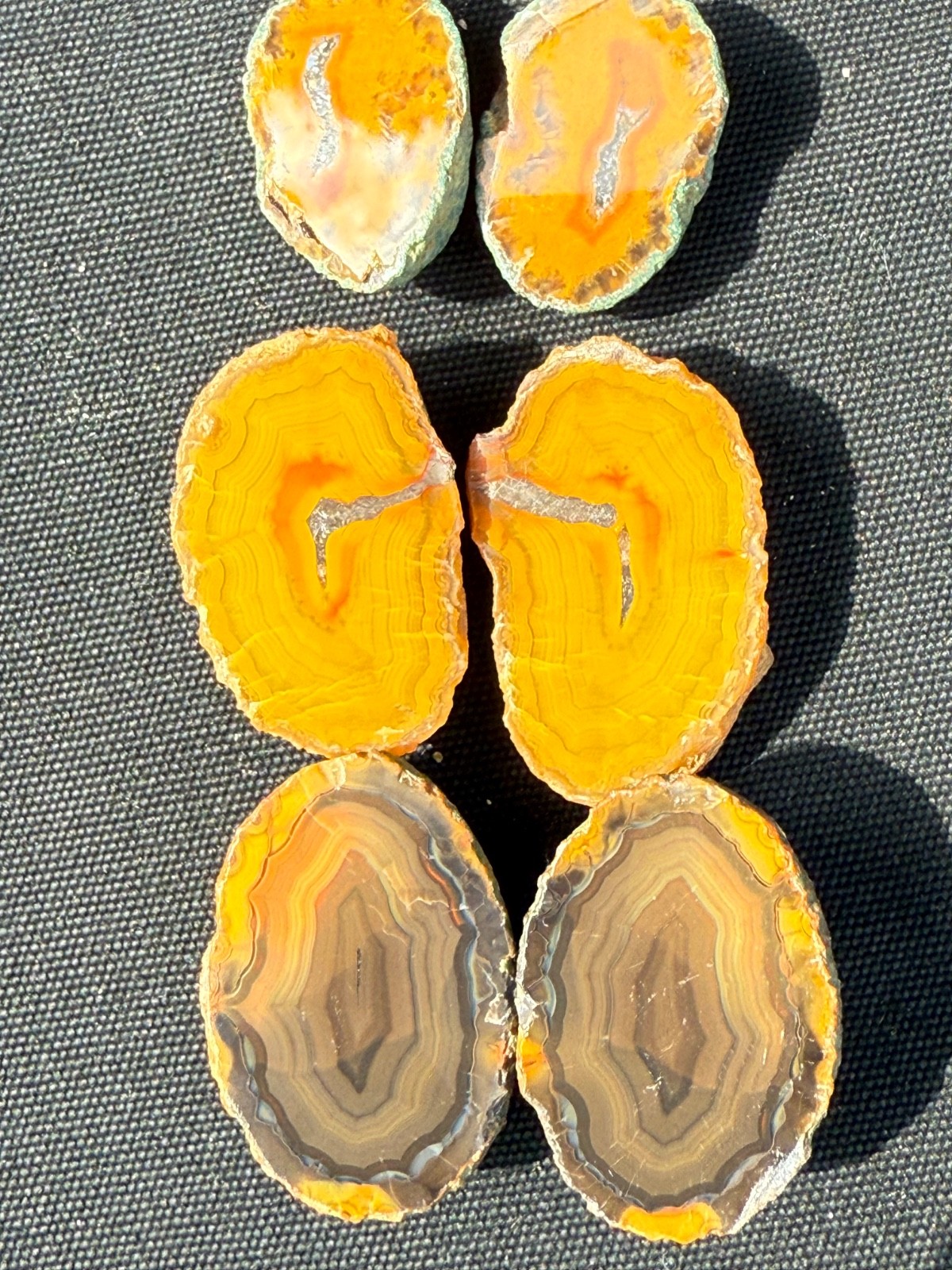 Lot 3 pair, Chinese Warring States Agates, Display pieces, Video, Mirror Polish
