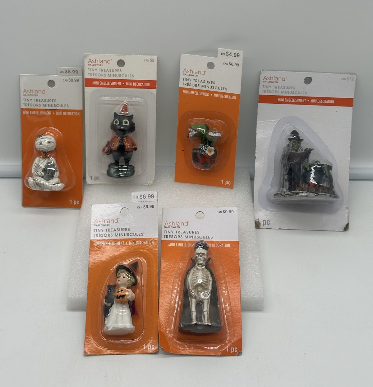 Ashland Halloween Dollhouse Miniatures Lot Of 6 Witch Cat Mummy 2018-2020