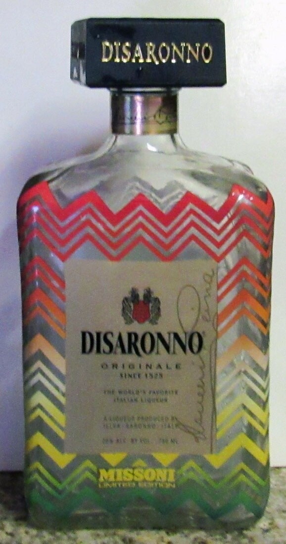 Disaronno Wears Missoni Designer Limited Edition Empty Bottle Disaronno Wears Missoni Designer Limited Edition Empty Bottle