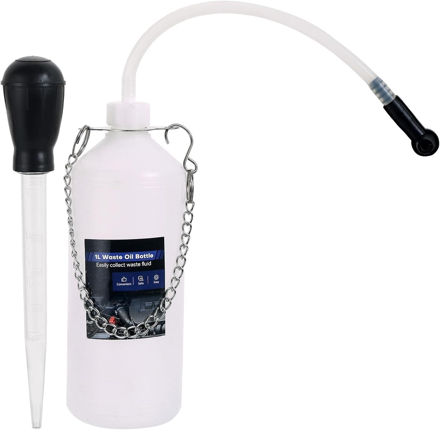 Universal Brake Fluid Bleeder Catch Bottle Fluid Extractor Tool 1L Pump