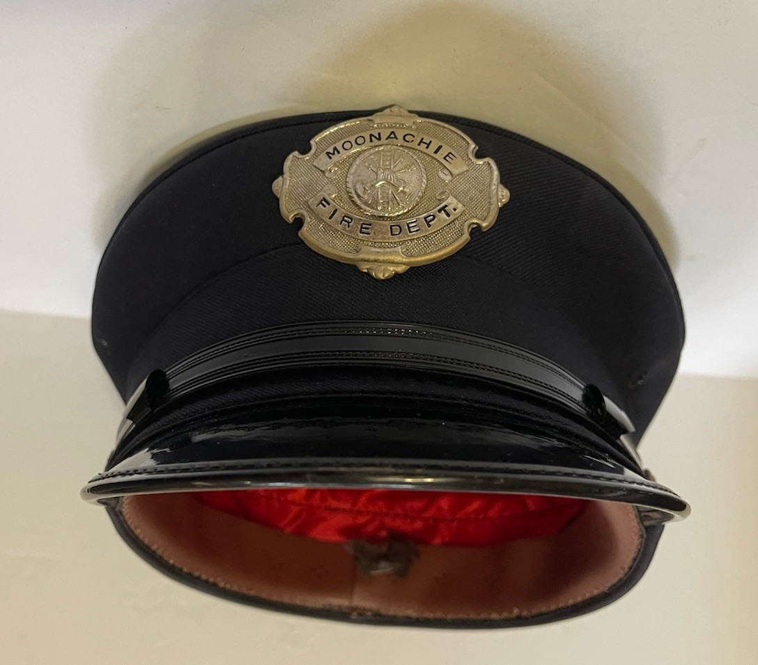 Vintage Moonachie Fire Department Dress Uniform Hat W/Badge New Jersey Bergen