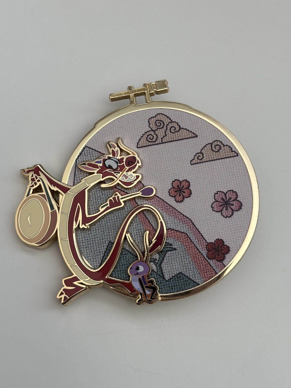Disney Pin Mushu Cri-Kee Mulan Princess Sidekicks Cross Stitch PALM LE 500 PP191