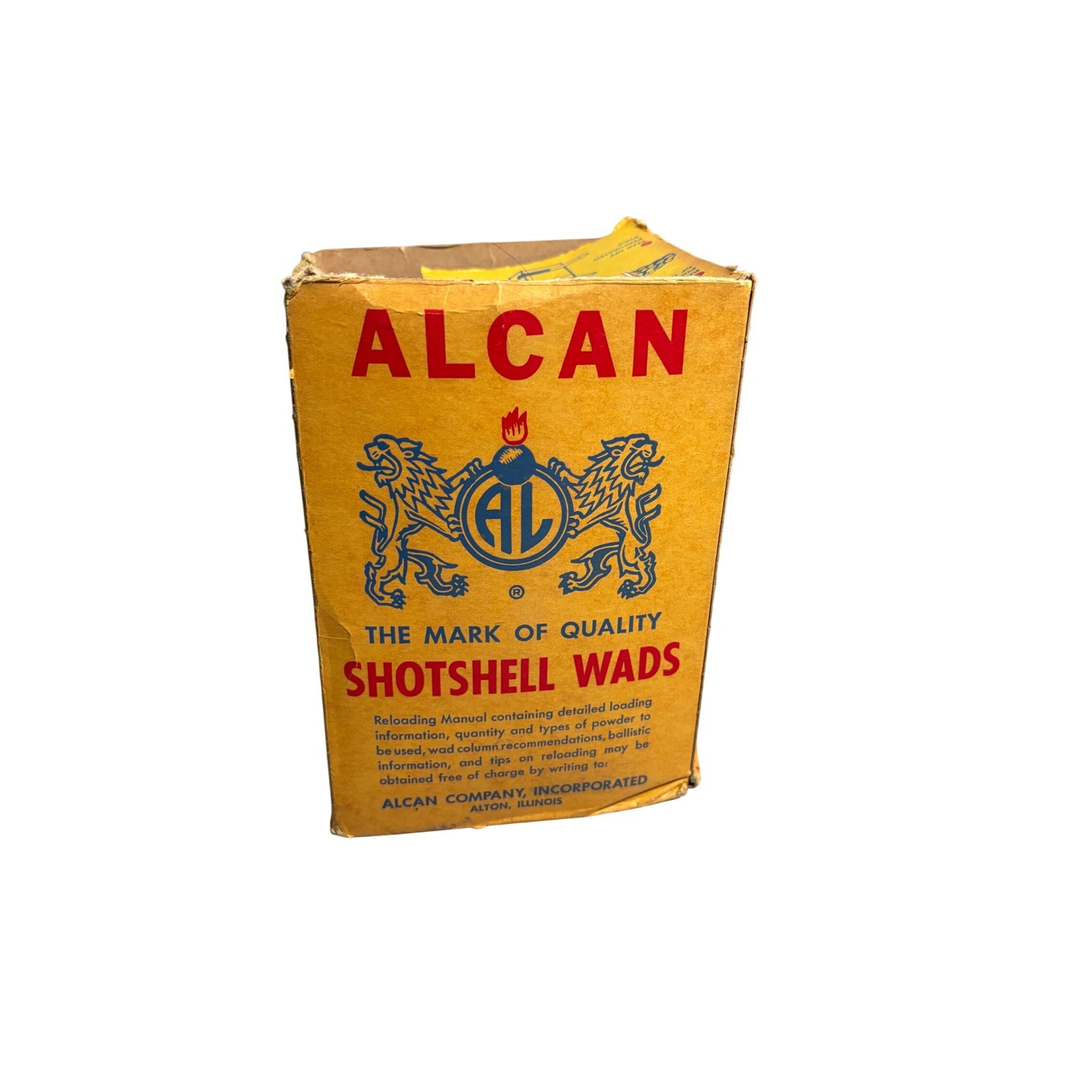 Vintage EMPTY Alcan Box Dispense-A-Wad Box Alton Illinois Collector Box Storage