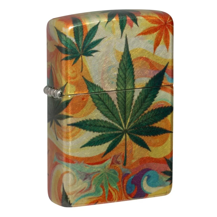 Zippo Plant Waves Design 540 Fusion Tumbled Chrome 47270