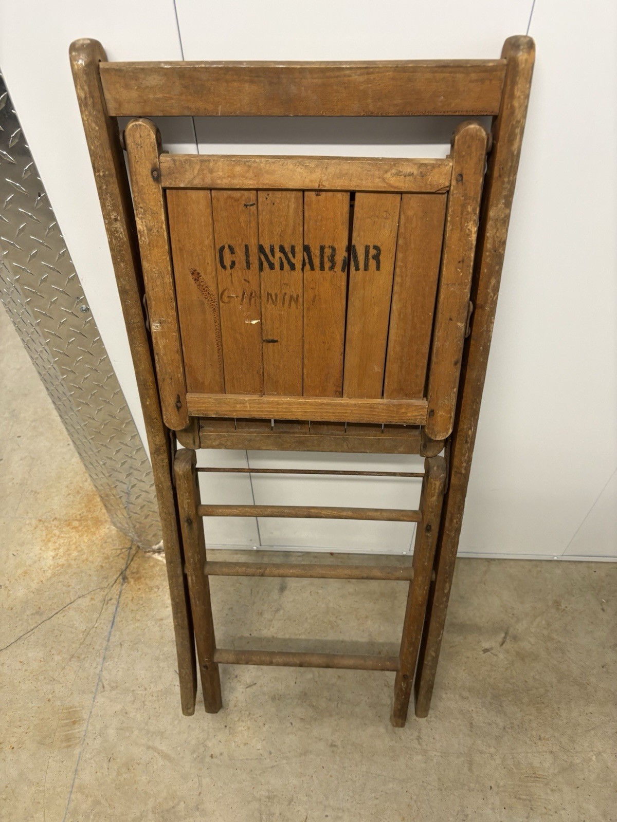 USS Cinnabar WWII Ship Deck Chair From Oct 9, 1945 Wrecked Ship RARE