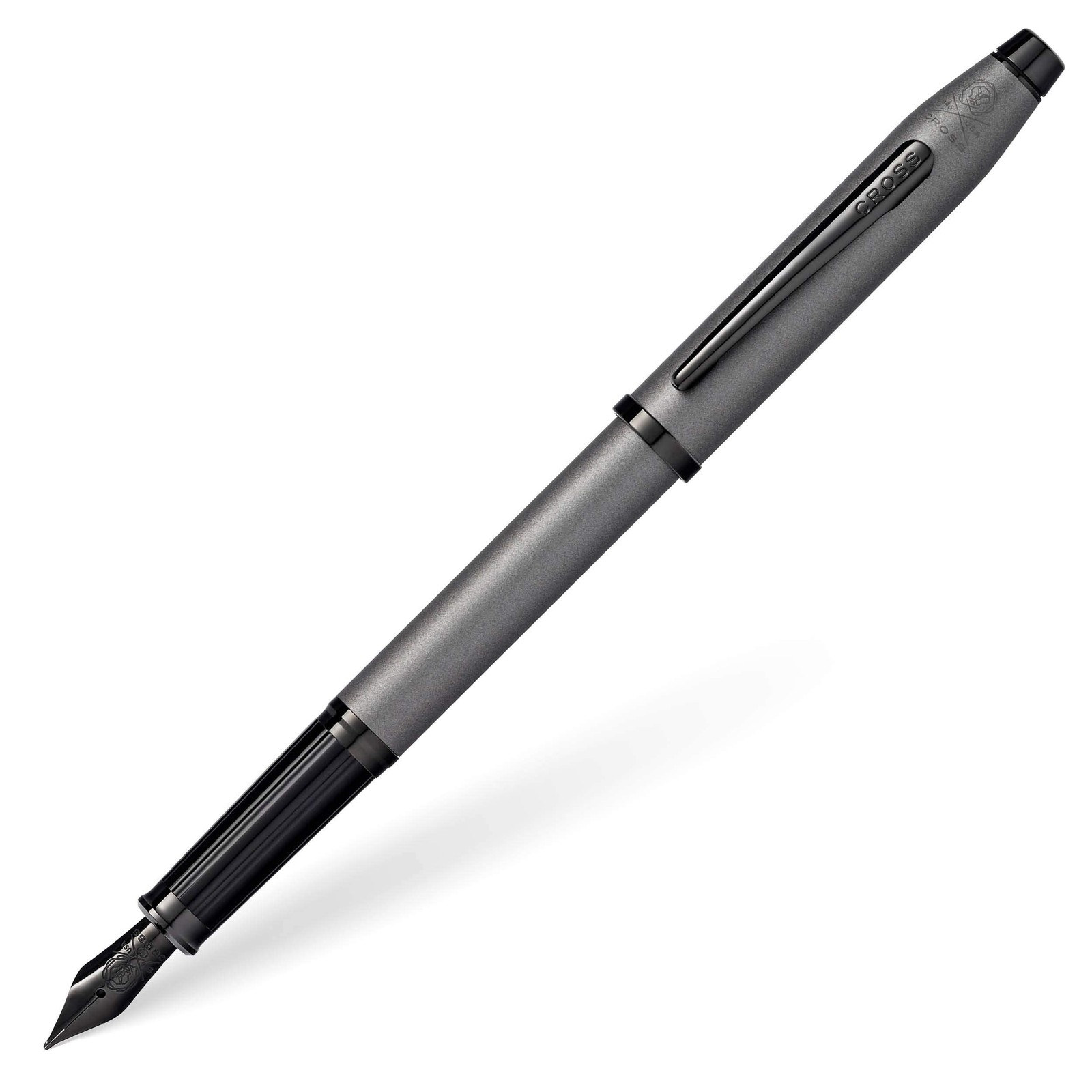 Cross Century II Gunmetal Gray Medium Fountain Pen, Black Ink AT0086-115MJ
