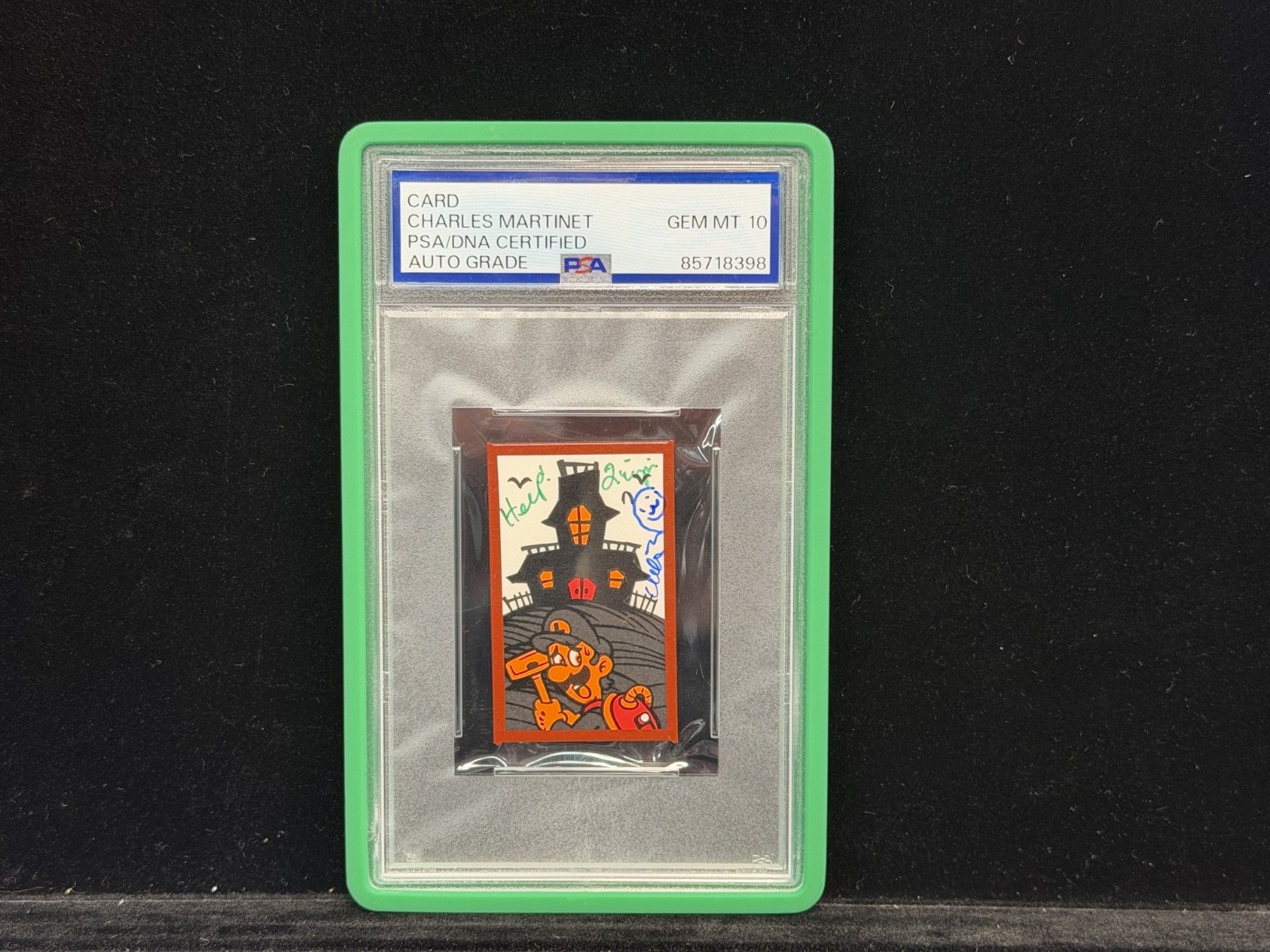 2015 MARIO HANAFUDA AUGUST-RED LUIGI Mansion PSA/DNA 10 Auto By Charles Martinet