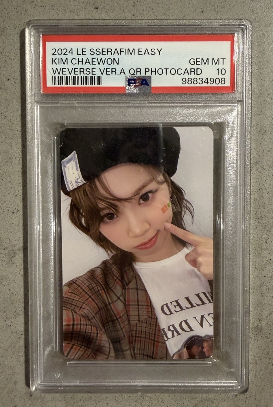 LE SSERAFIM EASY CHAEWON Photocard PSA 10