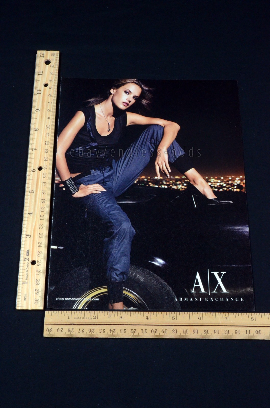 2003 Armani Exchange Women\'s Apparel Fashion Magazine Page Print Ad Poster 2000s