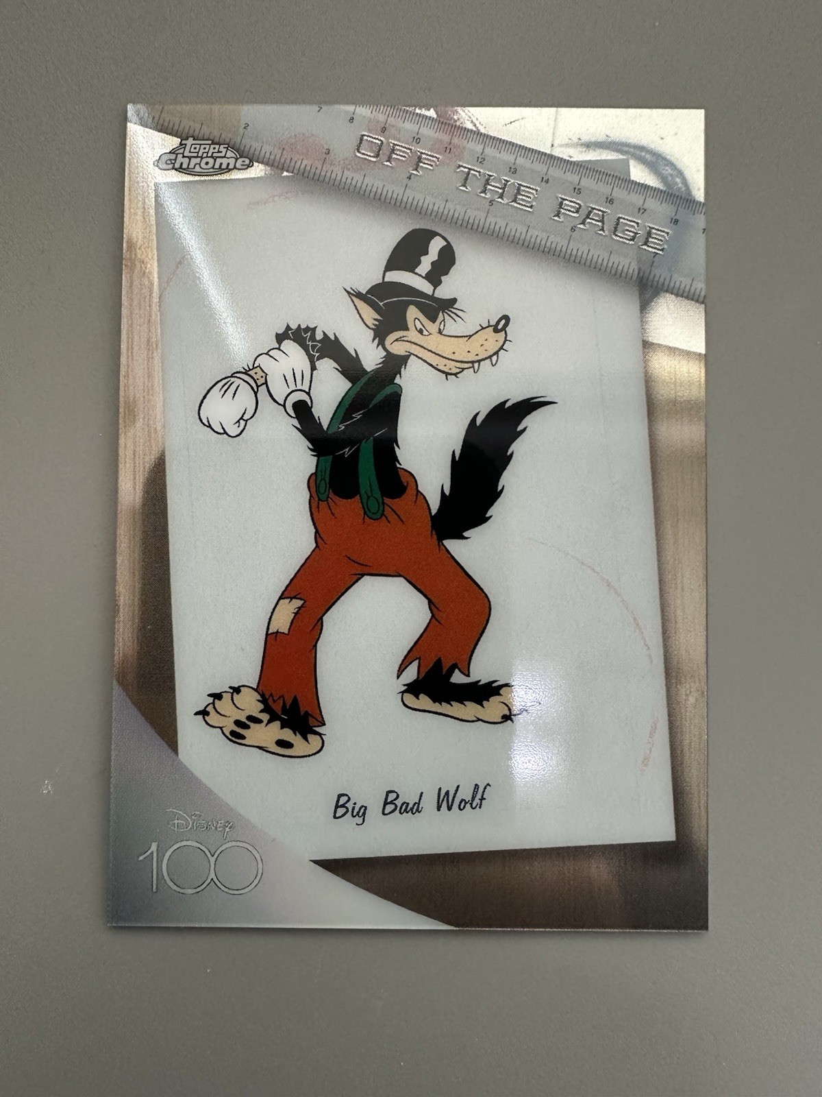 2023 Topps Chrome Disney 100 Off The Page Inset Big Bad Wolf OTP-1