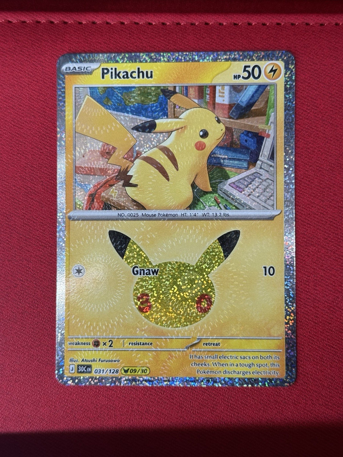 Pikachu Holo Pikachu Rare ME: 30th Celebration Pokemon NMO