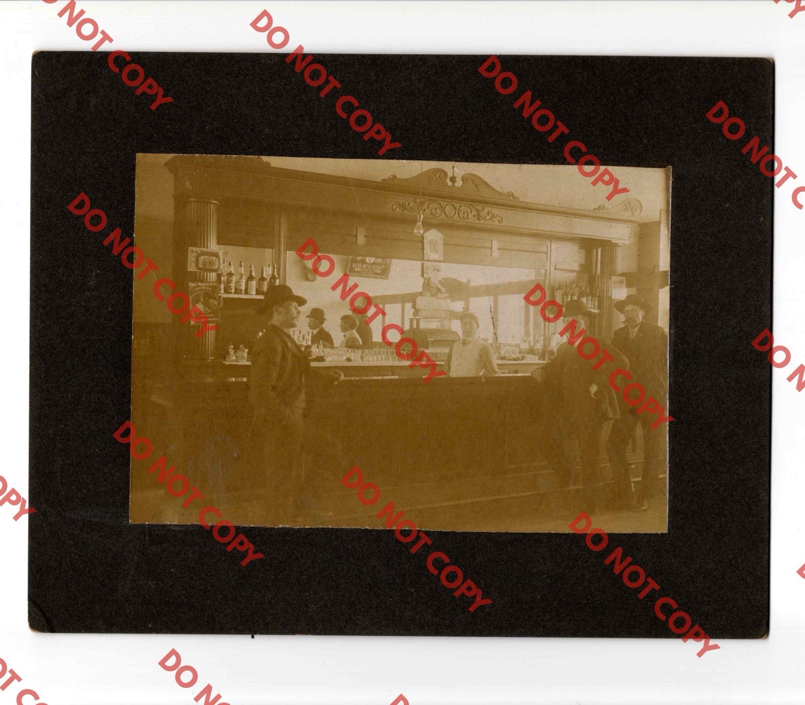Antique 1910 Saloon Bar Interior View VIRGINIA Minnesota MN St Louis Photo 9x7”