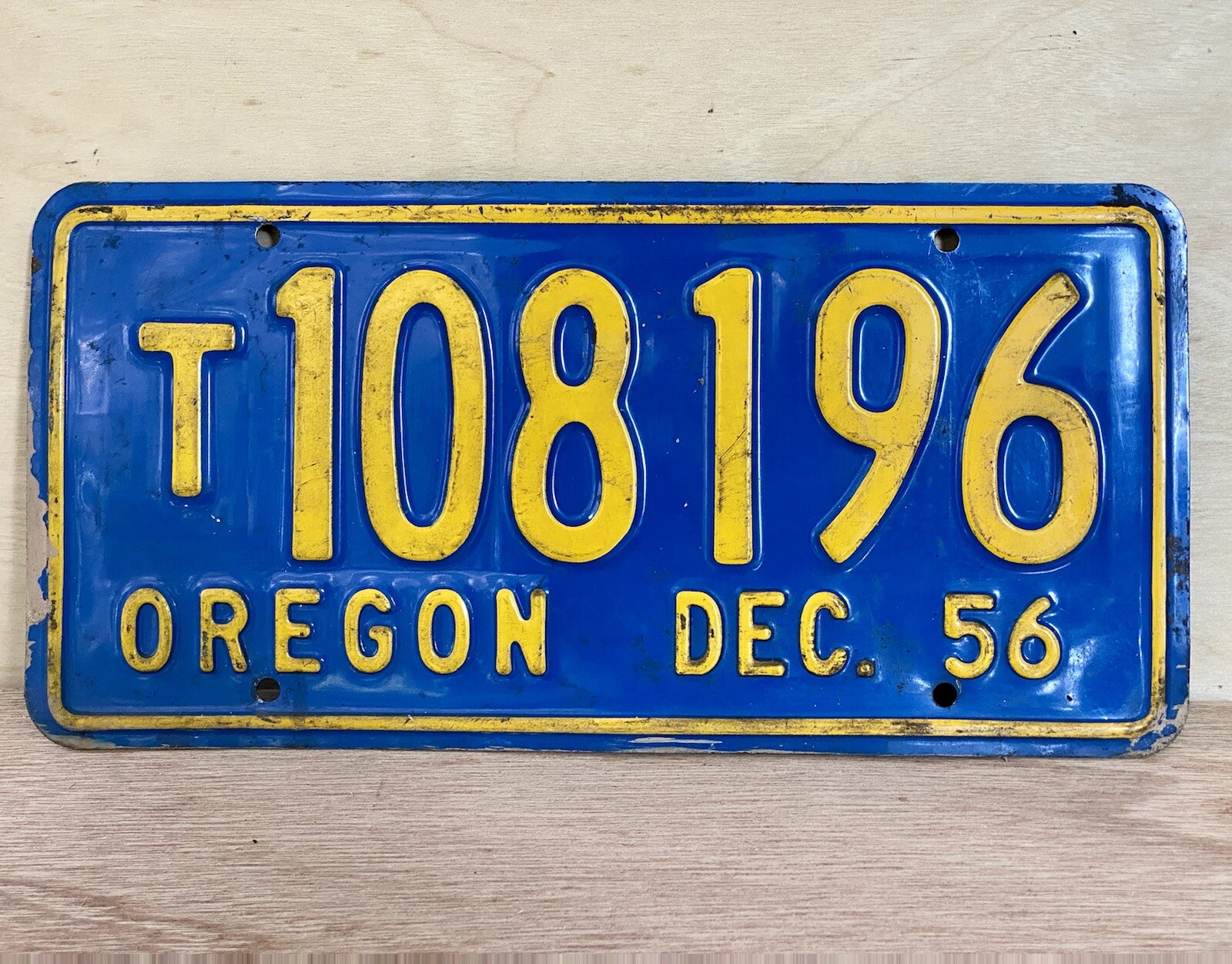 December 1956 OREGON License Plate Tag Original 1950\'s  FAST SHIPPING