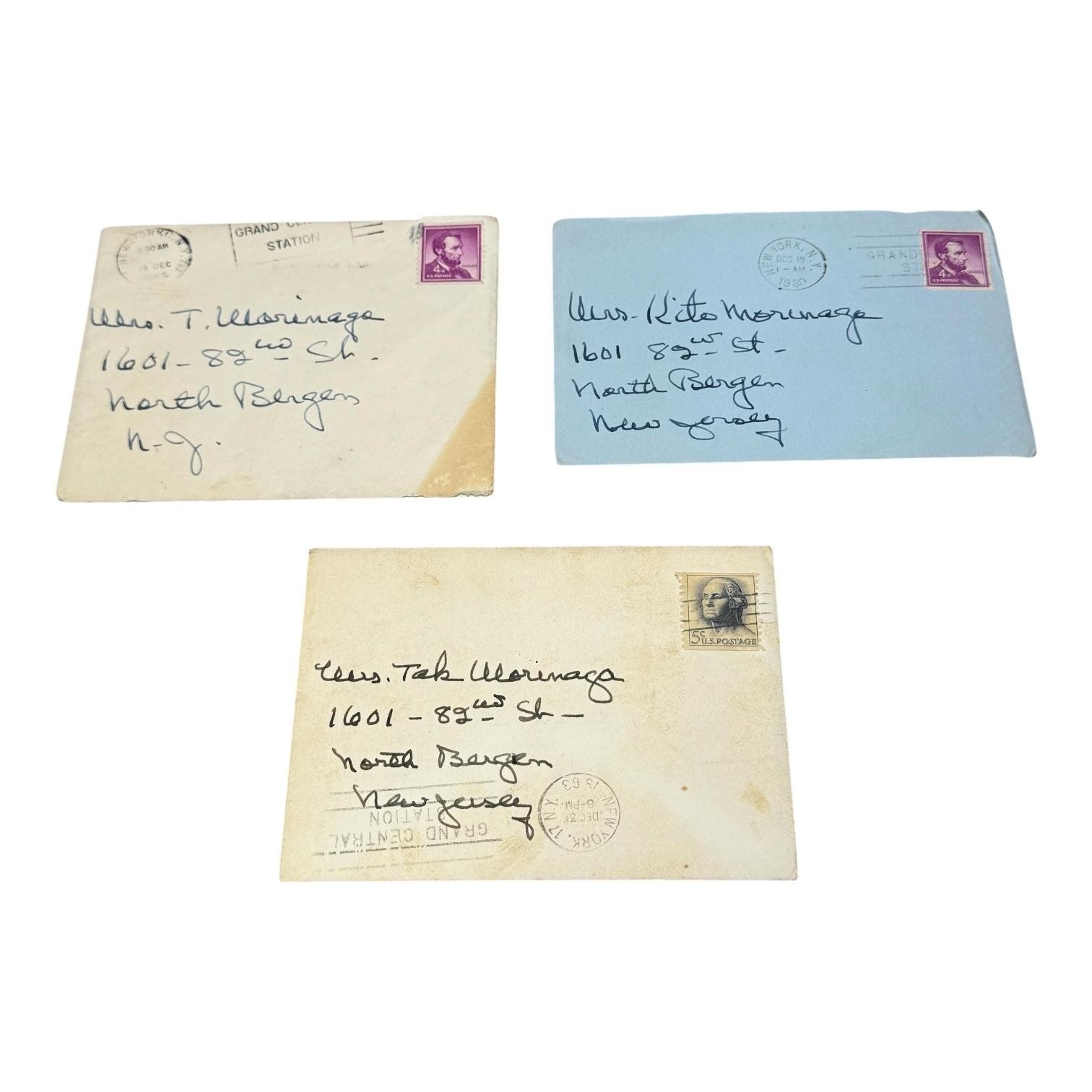 Vintage 1960s Jean MacArthur Signed Handwritten Notes Lot 3 Waldorf Astoria