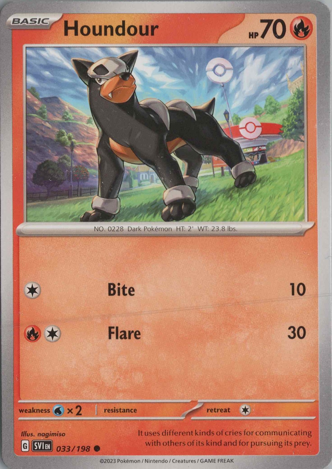 2023 POKÉMON SCARLET AND VIOLET 151 #033 HOUNDOUR SPECIAL ILLUSTRATION RARE