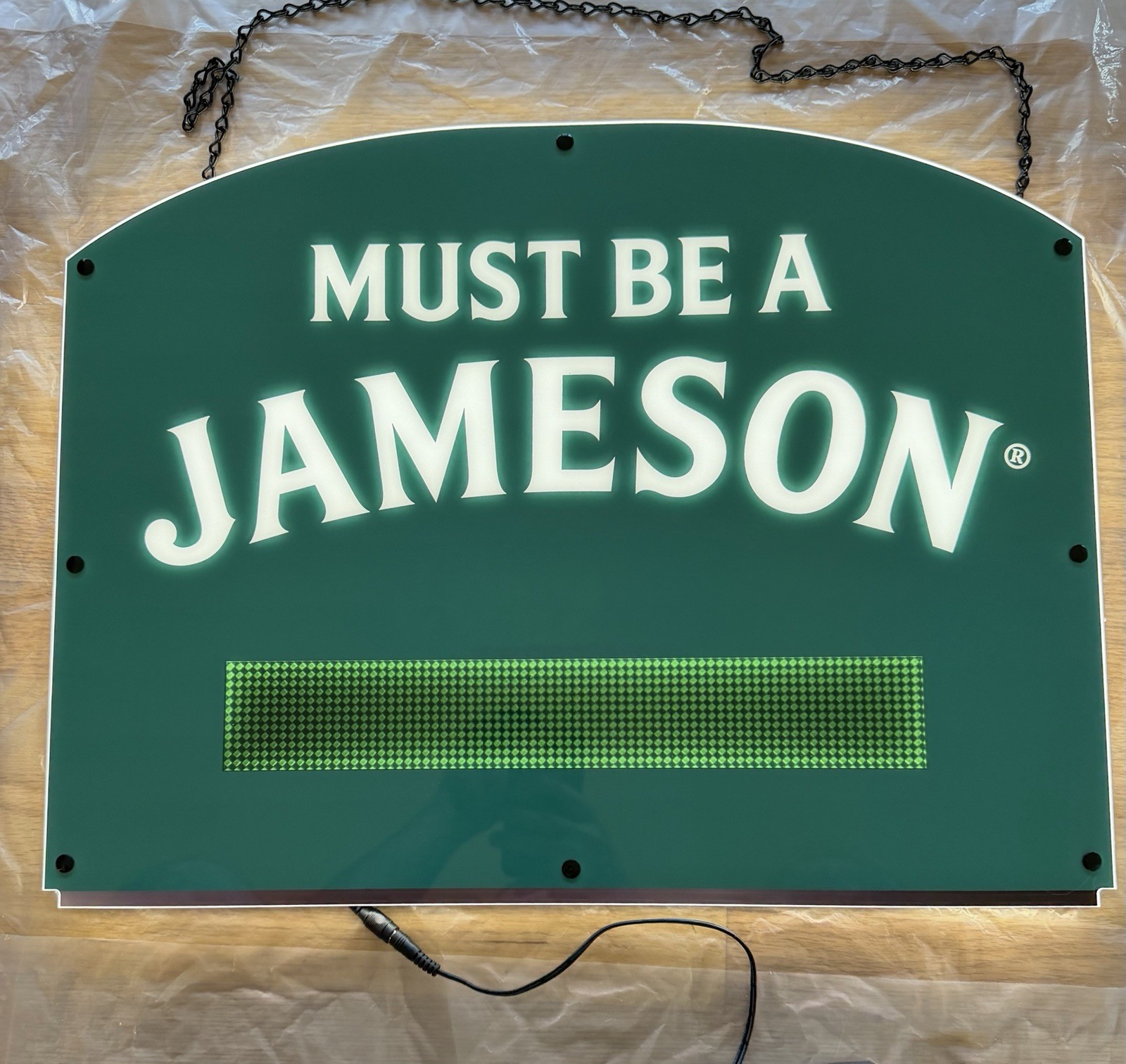 Jameson Irish Whiskey Light Up CUSTOMIZABLE LED (APP CONTROL) Pub Sign Bar RARE