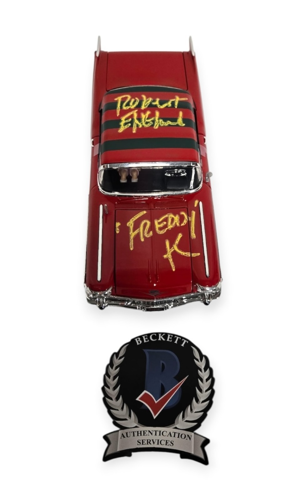 Robert Englund A Nightmare On Elm Street Signed Cadillac Diecast Beckett BAS