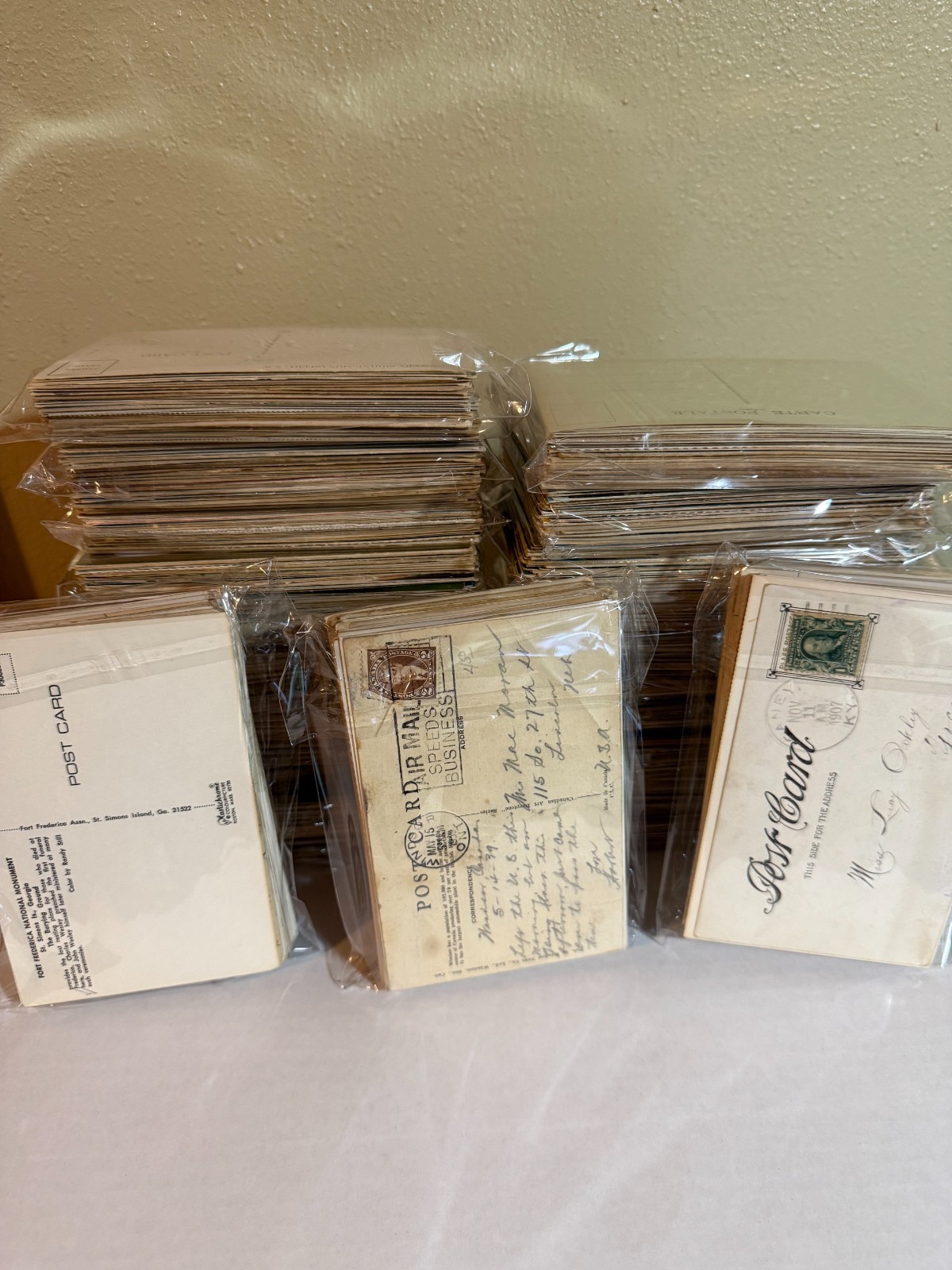 50 Vintage Postcards Lot Pre Linen Mixed States Countries Topics - No Chrome