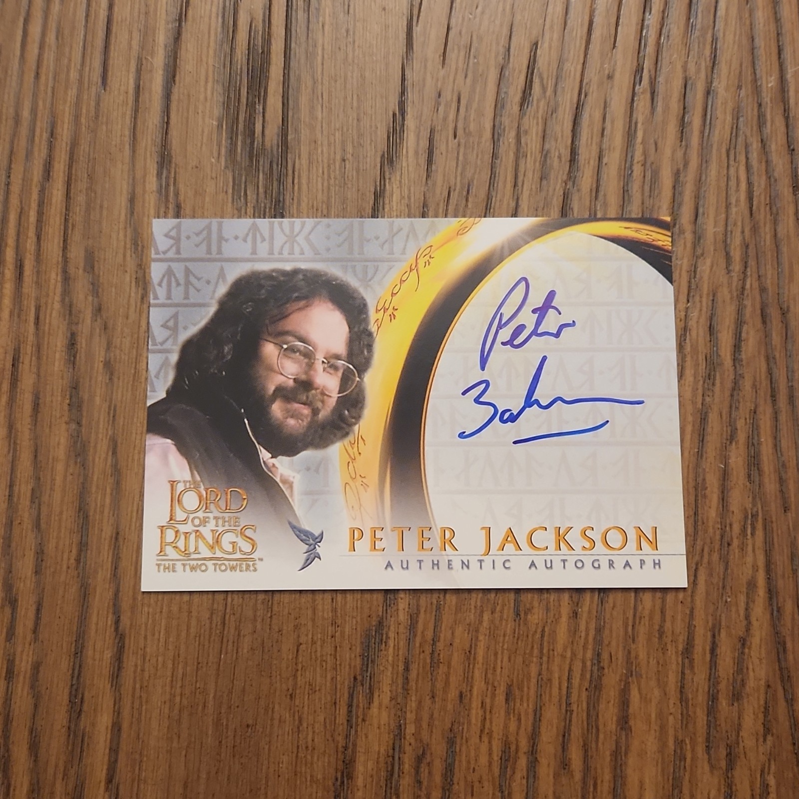 2002 topps lord of the rings two towers autograph peter jackson